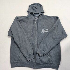 Disney Parks Jacket Unisex 2XL Gray Hooded Mickey Mouse 28 Full Zip